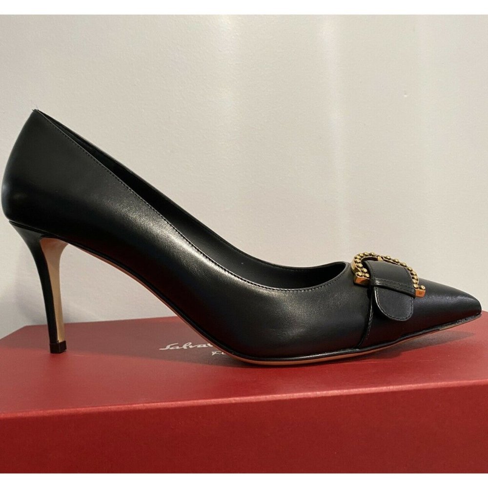 Salvatore Ferragamo Airola Pump Heel in Black